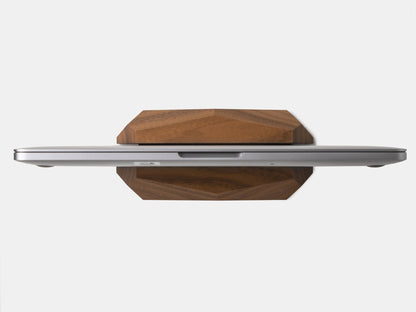 Walnut Wood Vertical Laptop Stand – Adjustable