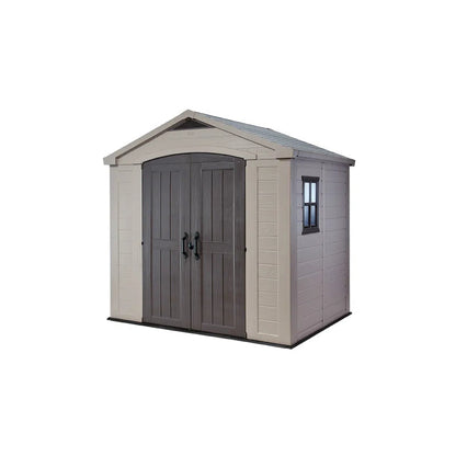 Factor 2.4 x 1.8 m Weather-Resistant Resin Outdoor Garden Shed