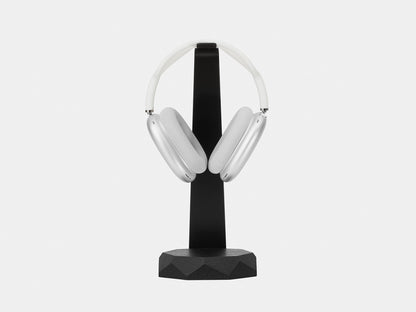 Black 2-in-1 Headphone Stand with Wireless Charger