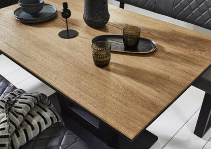 Venus Dining Table, Left Hand Facing Corner Dining Bench and Low Dining Bench