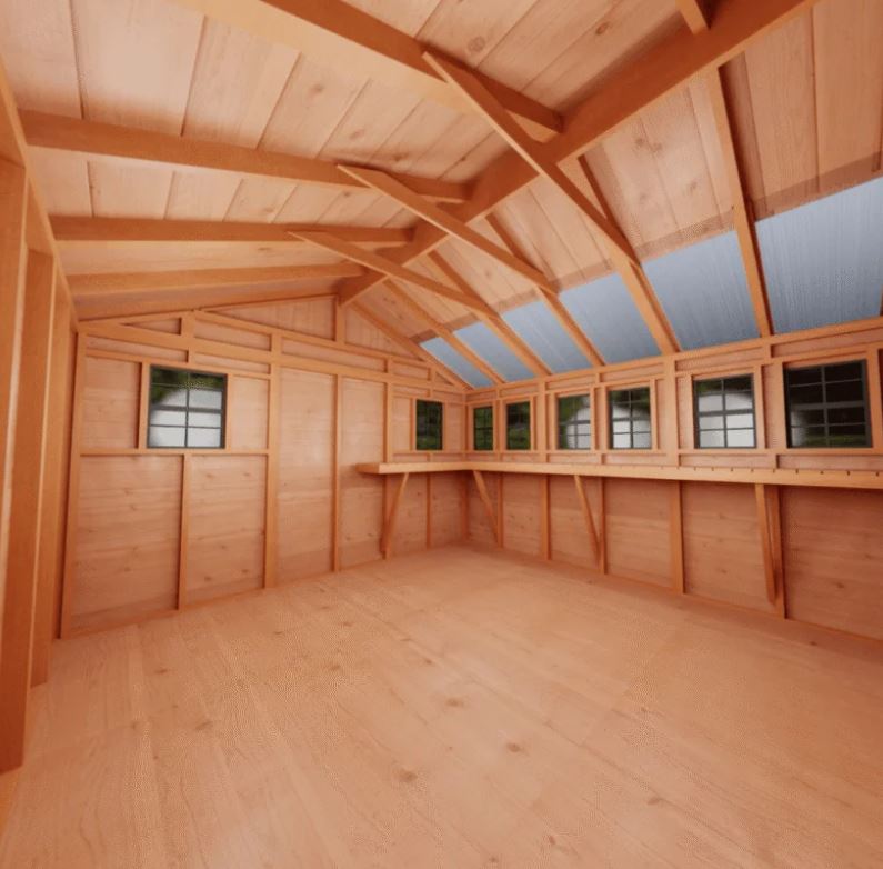Cedar Sunshed Garden Shed | 12×12