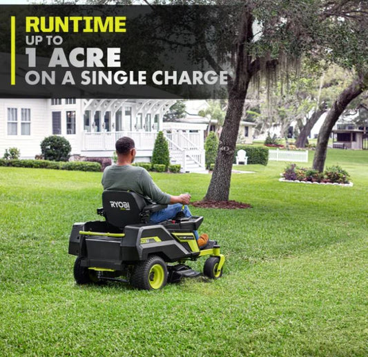 RYOBI 80V HP Brushless 30 in. Battery Electric Cordless Zero Turn Mower with 80V 10 Ah Batteries