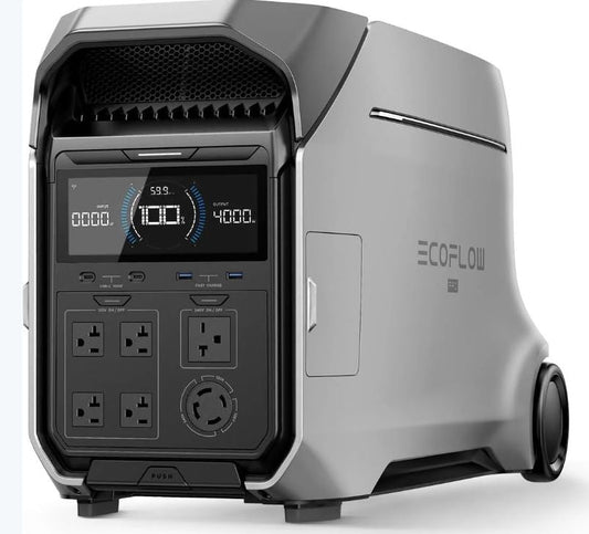 EcoFlow DELTA Pro 3 Portable Power Station with 4000W Output, 120/240V Split-Phase, LFP Battery, and X-Stream Fast Charging